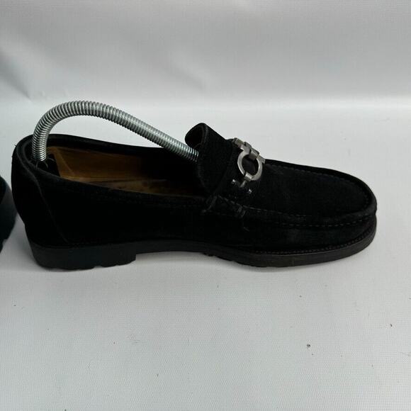 SALVATORE FERRAGAMO Men’s Diego Black Suede Horse Bit Loafers US 7.5‎ main image 8